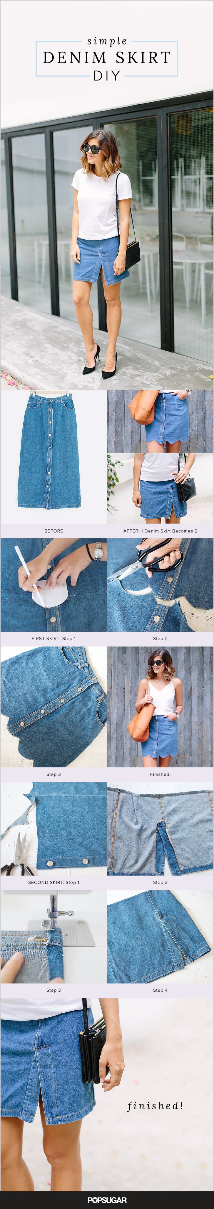DIY Denim Skirt DIY Denim Skirt