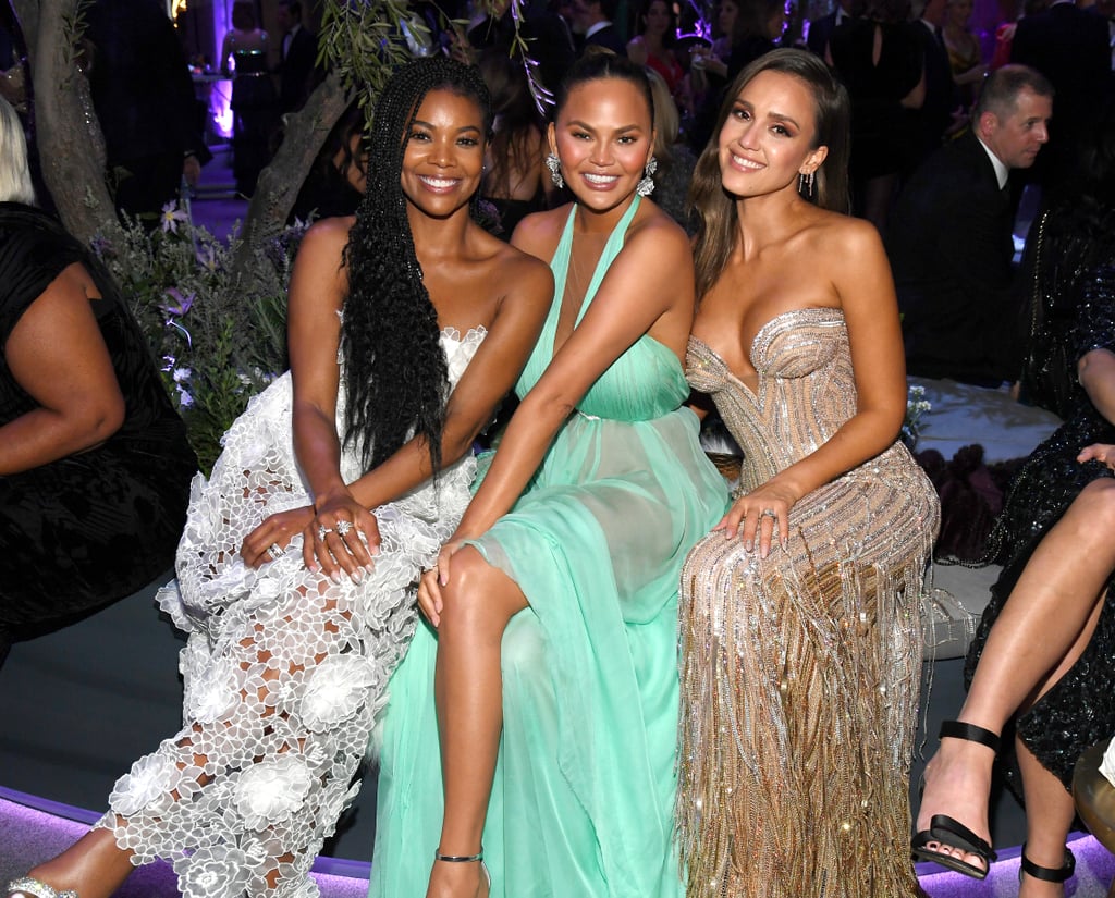 Gabrielle Union, Chrissy Teigen, and Jessica Alba at the Vanity Fair Oscars Party