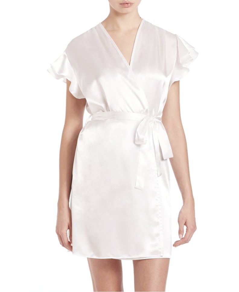 Oscar de la Renta Sleepwear Satin Wrap Robe