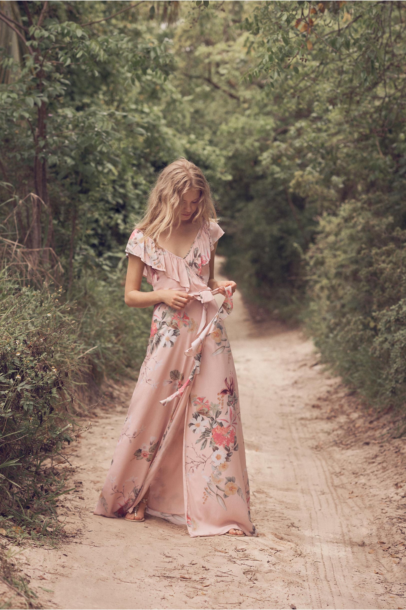 Bhldn wrap dress on sale
