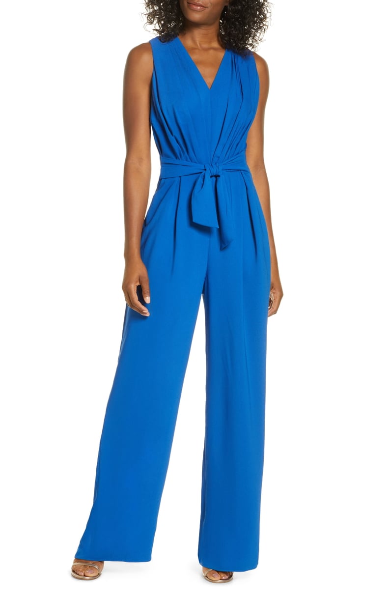 Gal Meets Glam Collection Devin Sleeveless Tie-Waist Jumpsuit