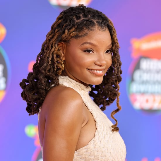 Halle Bailey Wears Cutout Crop Knit Sweater For Date Night