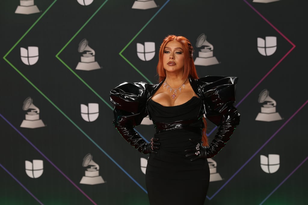 Christina Aguilera Wore a Sexy Black Dress to Latin Grammys