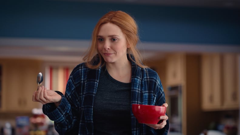 WANDAVISION, Elizabeth Olsen, 'Breaking the Fourth Wall', (Season 1, ep. 107, aired Feb. 19, 2021). photo: Disney+/Marvel Studios / Courtesy Everett Collection