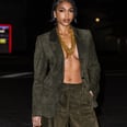 Lori Harvey Styled a Suede Blazer With Nothing Underneath at Tom Ford