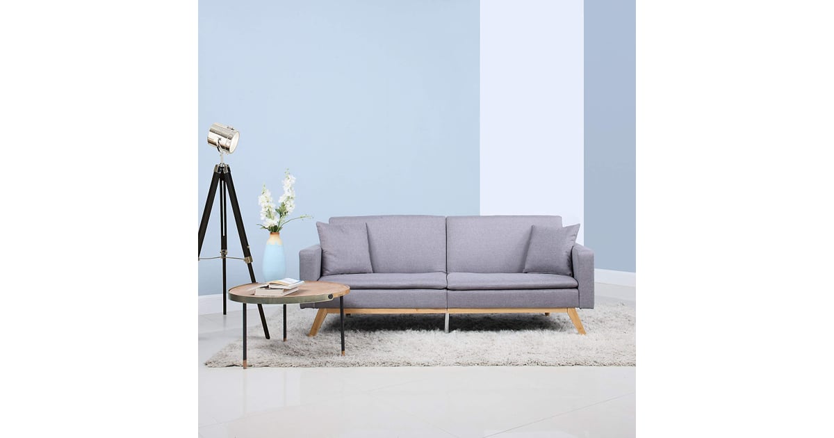 Divano Roma Furniture Modern Tufted Linen Sleeper Futon Sofa | Best Cheap Sleeper Sofas ...