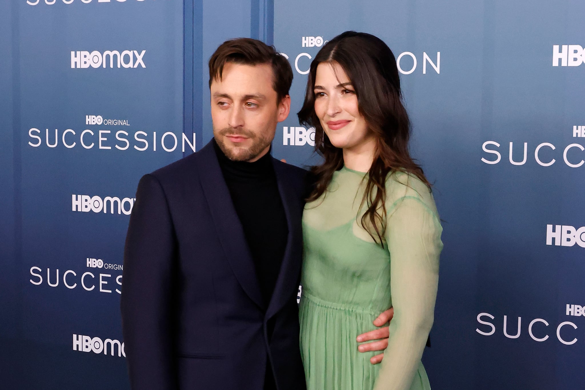 NEW YORK, NEW YORK - MARCH 20: Kieran Culkin and Jazz Charton attend the Season 4 premiere of HBO's 