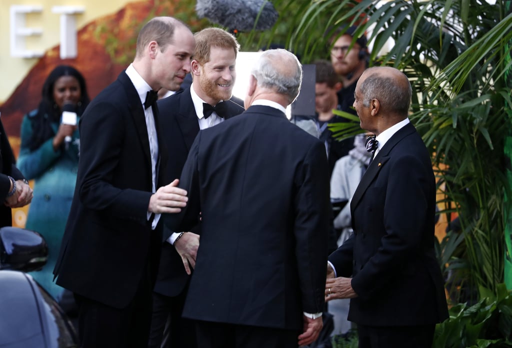 Harry, William, and Charles at Our Planet Premiere 2019