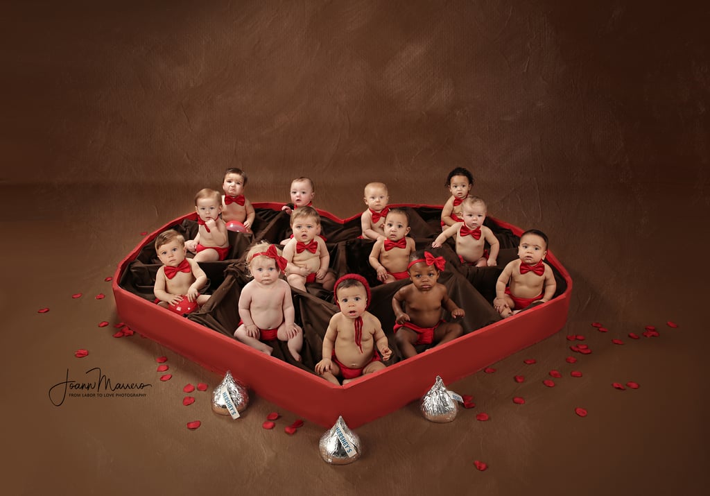 Valentine's Day Photo Shoot With Babies in a Chocolate Box