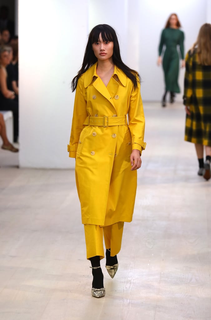 A Yellow Coat and Pants Dress From the Alexa Chung Runway at London Fashion Week
