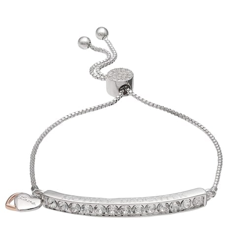 Brilliance "Mother Daughter" Bar Bracelet with Swarovski Crystals