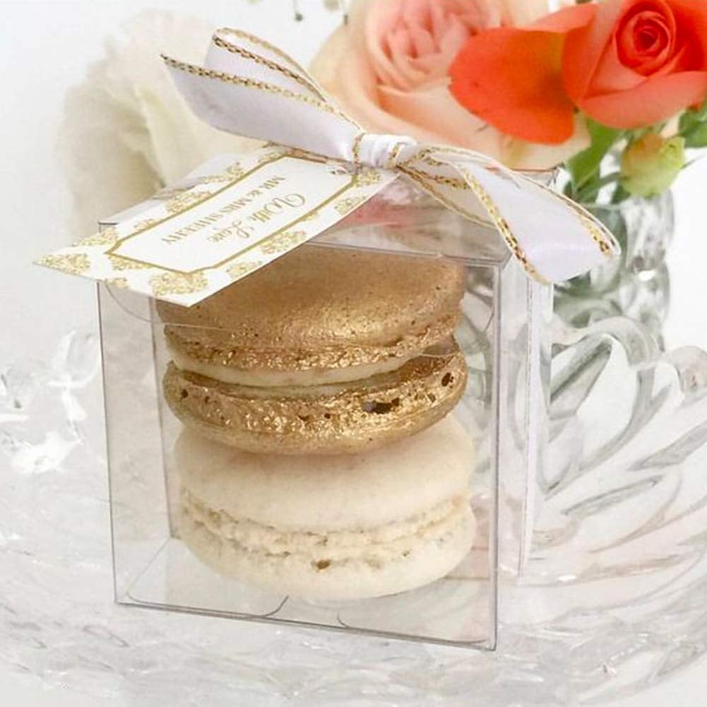 COMFECTO Clear Plastic 2x2x2-Inch Boxes