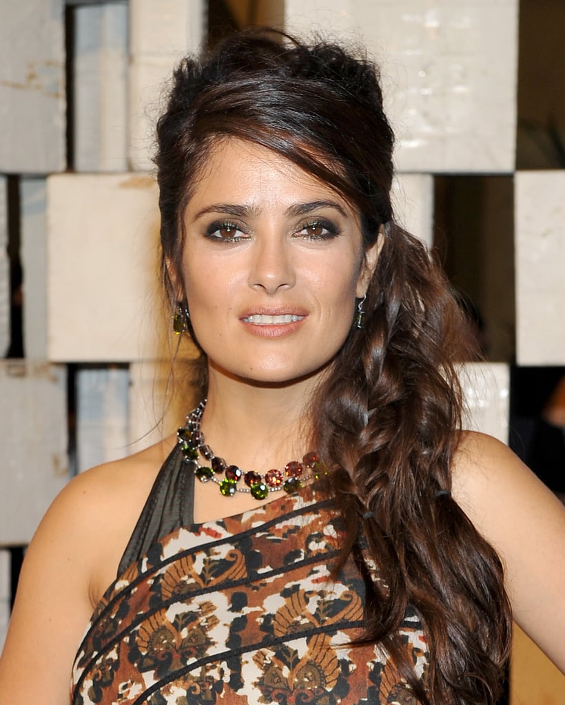 Salma Hayek Wearing Bottega Veneta Boho Dress