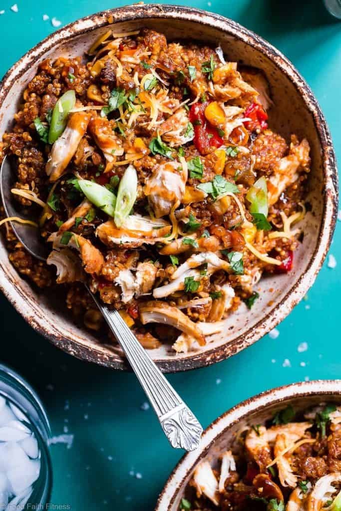 Healthy BBQ Chicken Quinoa Casserole