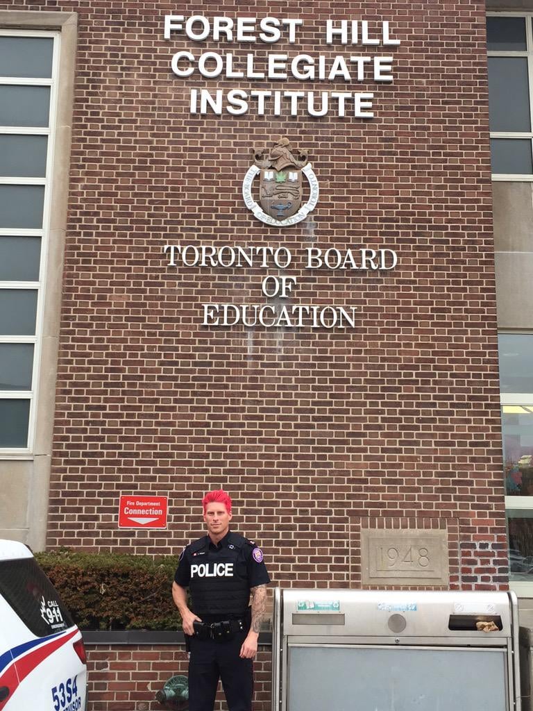 Toronto Police Officer Dyes His Hair Pink