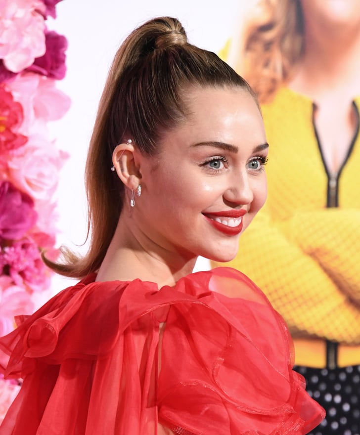 Miley Cyrus's Red Dress at Isn't It Romantic Premiere | POPSUGAR