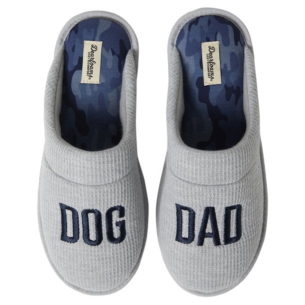Dearfoams Cozy Comfort Dog Dad Scuff Slippers