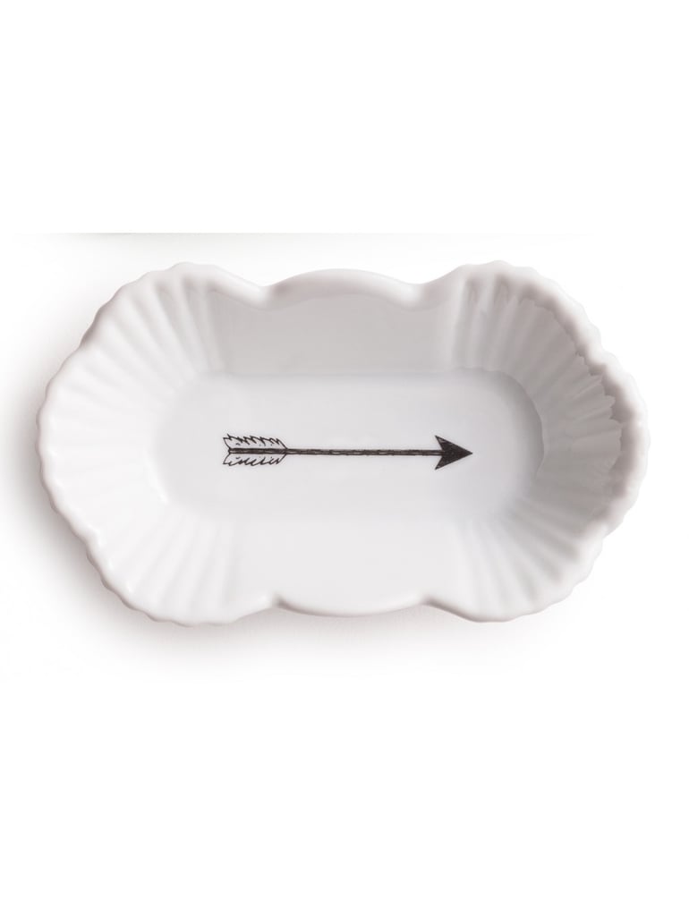 Send a subtle love signal by pointing Cupid's arrow at your beloved on a Trinket Dish ($13).