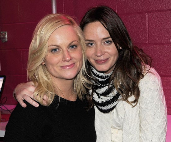 Amy Poehler and Emily Blunt looked sweet at a 2009 screening of Spring Breakdown.