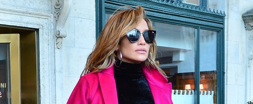 Jennifer Lopez Pink Coat With Alex Rodriguez March 2019