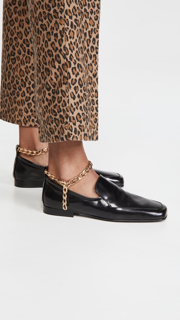 By Far Nick Chain Anklet Loafers