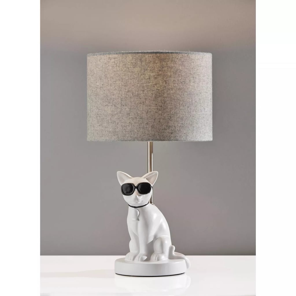 Adesso Sunny Cat Table Lamp White