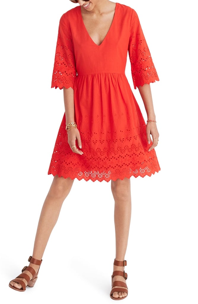 Madewell Eyelet Lattice Dress