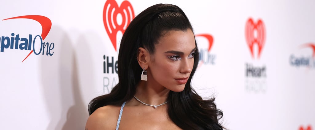 Dua Lipa Gave Cinderella a Run For Her Money in This Sexy Baby Blue Lace Catsuit