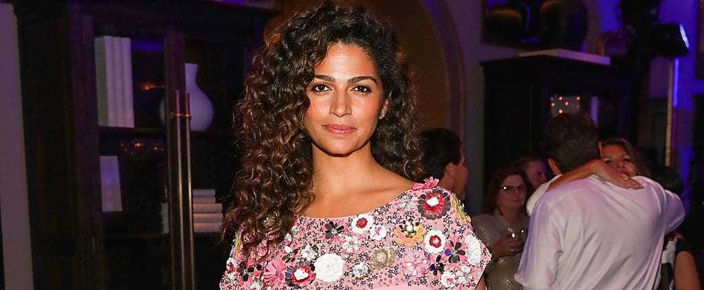 Camila Alves Wearing an Embellished Pink Dress
