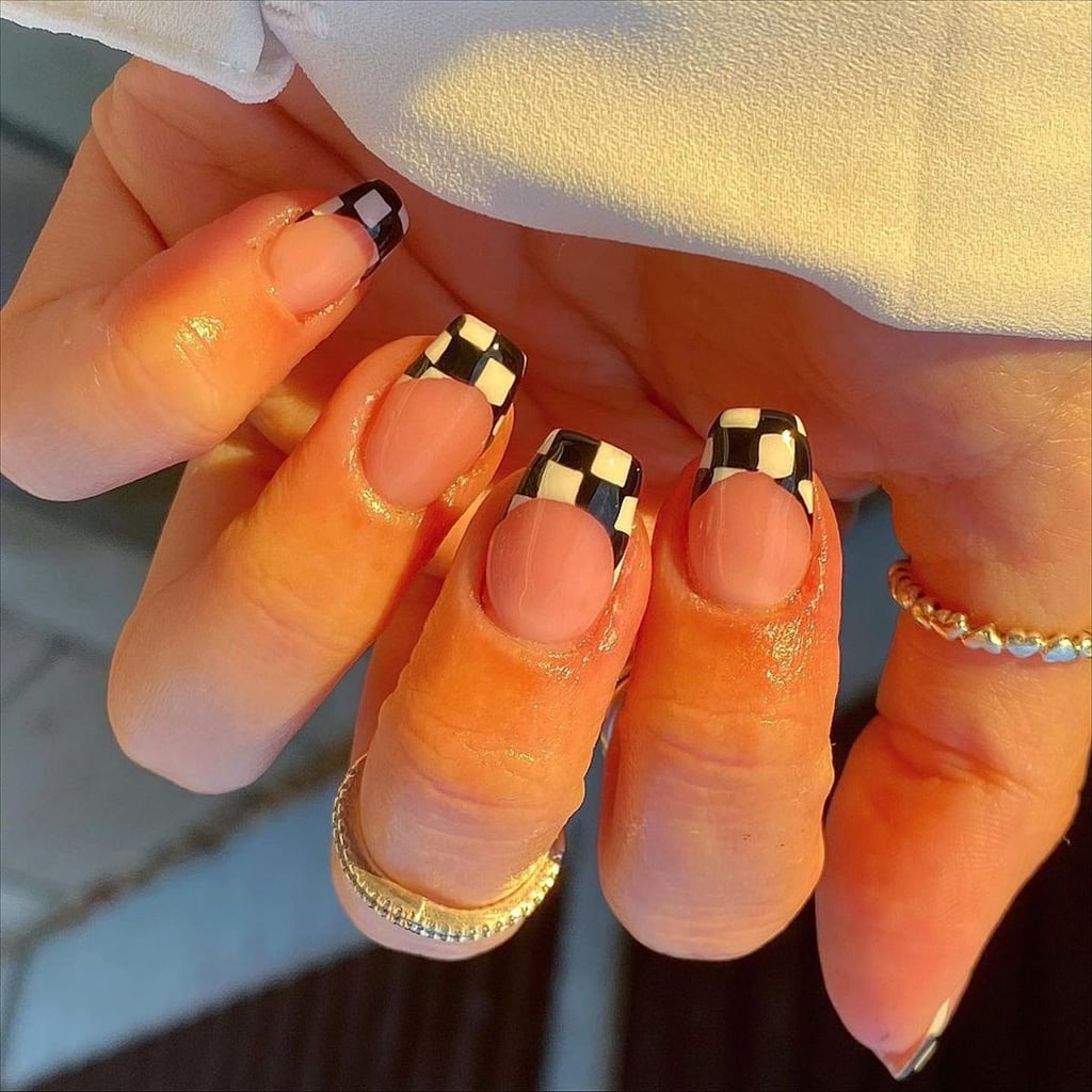 Checker-Print Nail-Art Trend Ideas and Photos For 2022 | POPSUGAR Beauty