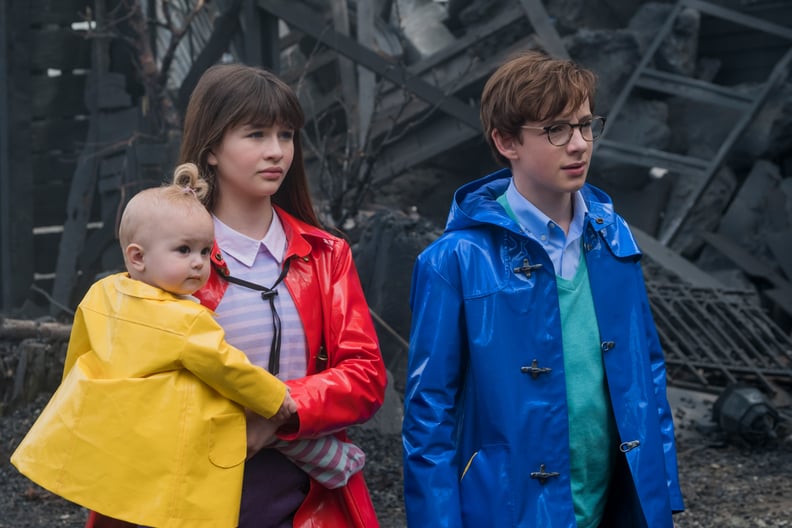 A SERIES OF UNFORTUNATE EVENTS, (from left): Malina Weissman, Louis Hynes, 'The Miserable Mill: Part One' (Season 1, ep. 107, aired January 13, 2017). photo: Joe Lederer / Netflix / courtesy Everett Collection