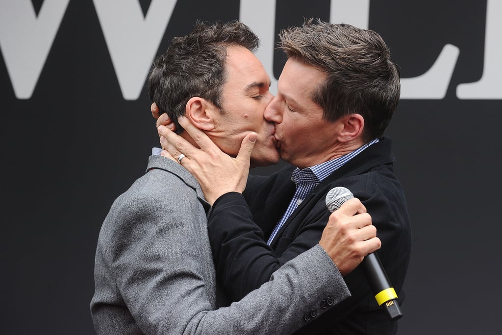 Eric McCormack and Sean Hayes Kissing Will and Grace Event