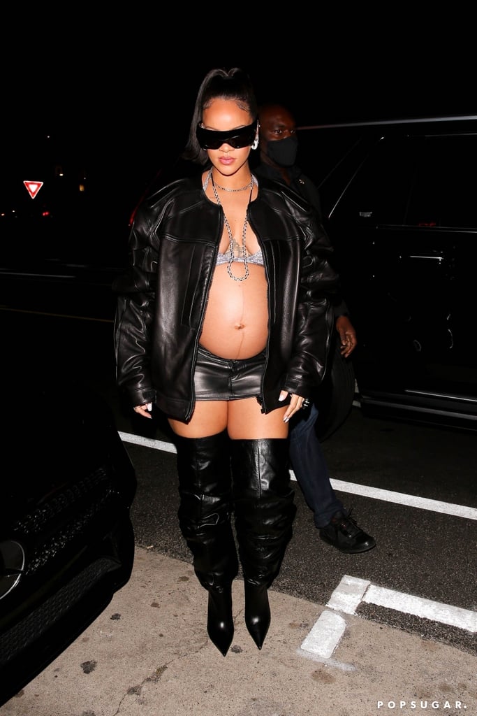 Rihanna Wearing All-Leather in Santa Monica, CA