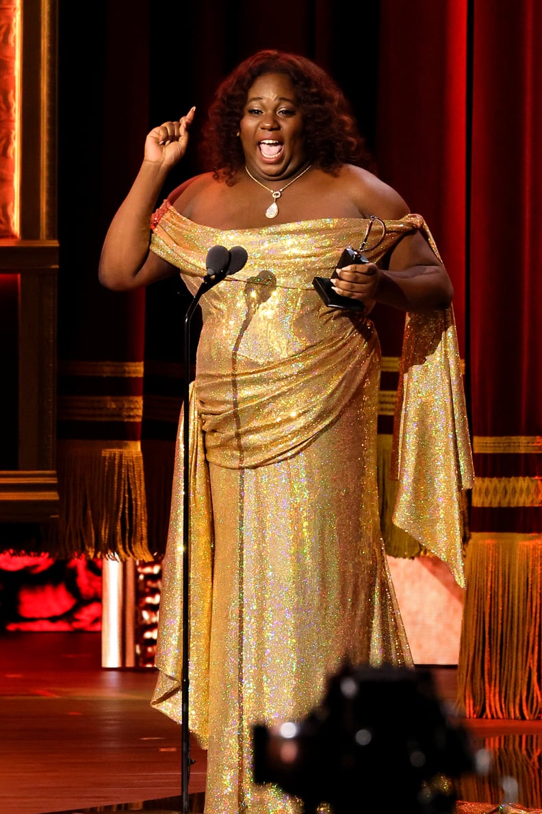 NEW YORK, NEW YORK - JUNE 11: Alex Newell accepts the award for Best Featured Actor in a Musical