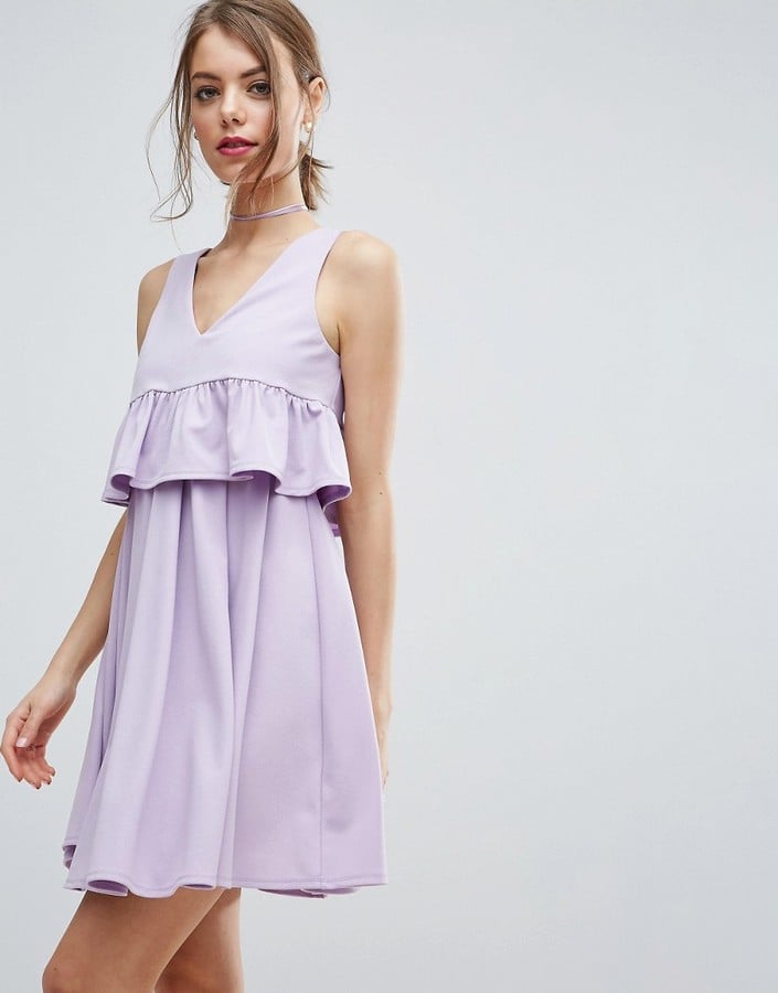 ASOS Crop Frill Layer Mini Prom Dress