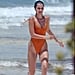 Bella Hadid Orange One-Piece