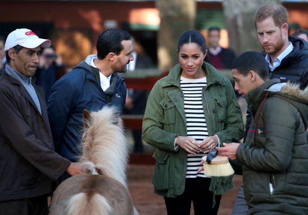Meghan and Harry With Horses on Morocco Tour February 2019