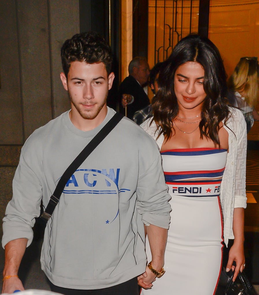 Priyanka Chopra White Dress With Nick Jonas at US Open