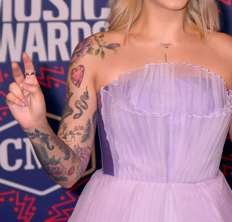 Julia Michaels's Snake Arm Tattoo