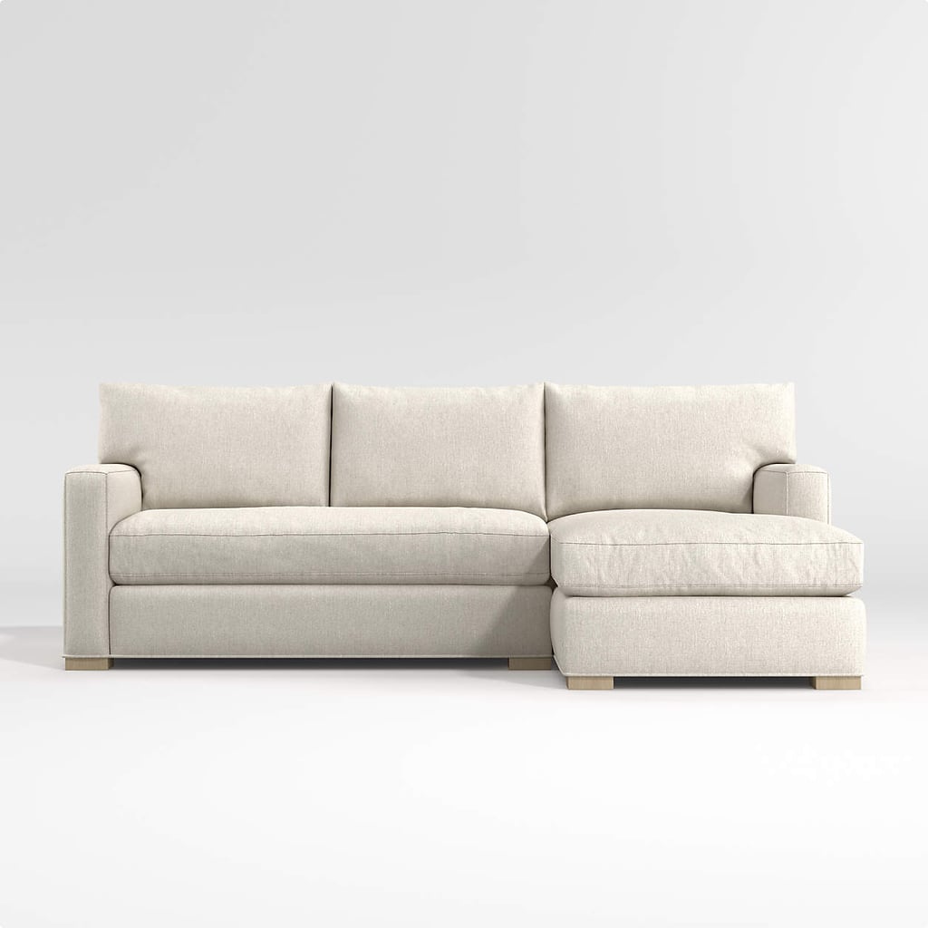 Crate and Barrel Axis 2-Piece Bench Sectional Sofa ($2,448, originally $3,498)
There's nothing like a well-made sofa that actually lasts and is comfortable to sit in. I won't lie — these days, many sofas are kind of . . . crap. Am I allowed to say that? Well, I just did. That said, Crate & Barrel still has a solid reputation for quality materials, and this one has great reviews. With $1,000 off this Cyber Monday, it's an easy purchase to justify.