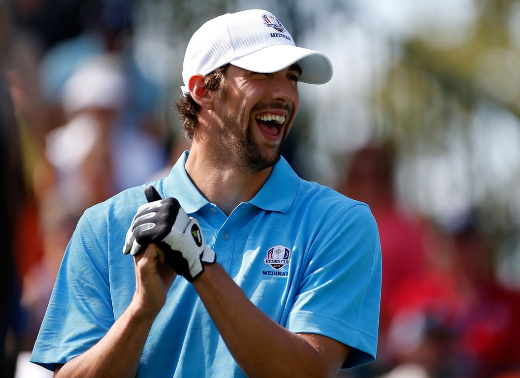 Michael Phelps switched sports for the September 2012 Ryder Cup Captains & Celebrity Scramble in Illinois.