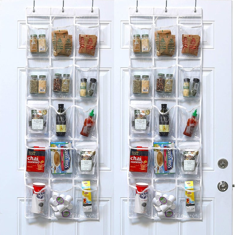 SimpleHouseware Crystal Clear Over The Door Hanging Pantry Organizers
