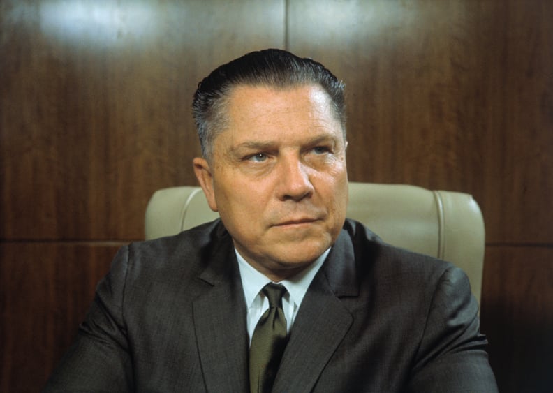 4/1966- New York, NY: Closeups of James Hoffa, president of the teamsters union.