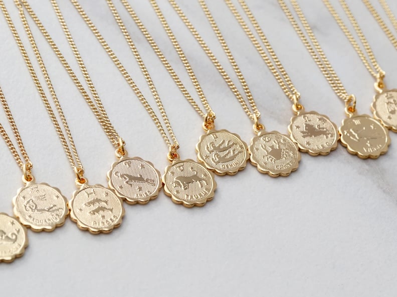 A Zodiac Necklace: Zodiac Coin Necklace