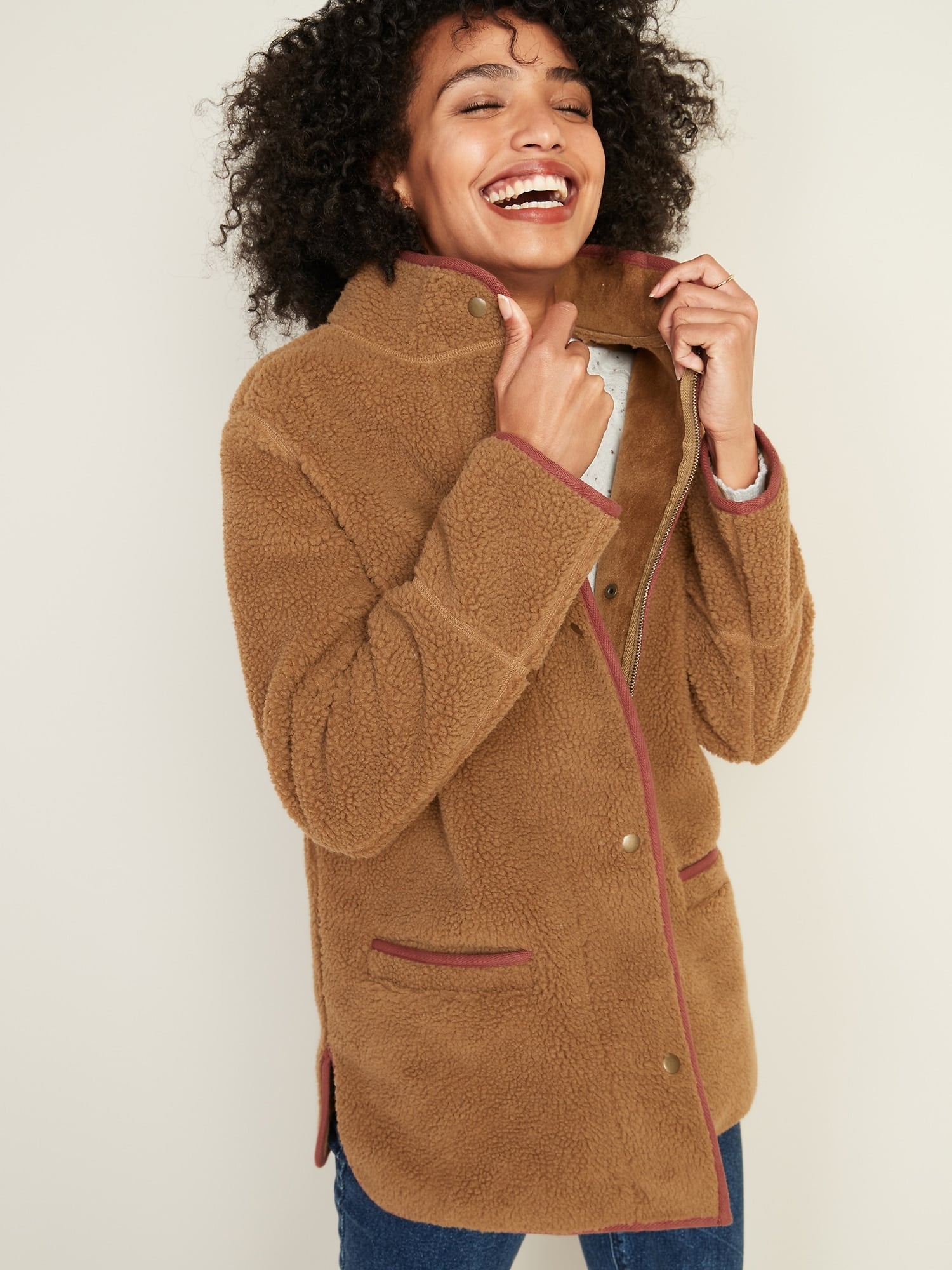 Old navy sherpa coat discount