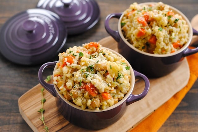 Slow-Cooker Barley and Chickpea Risotto