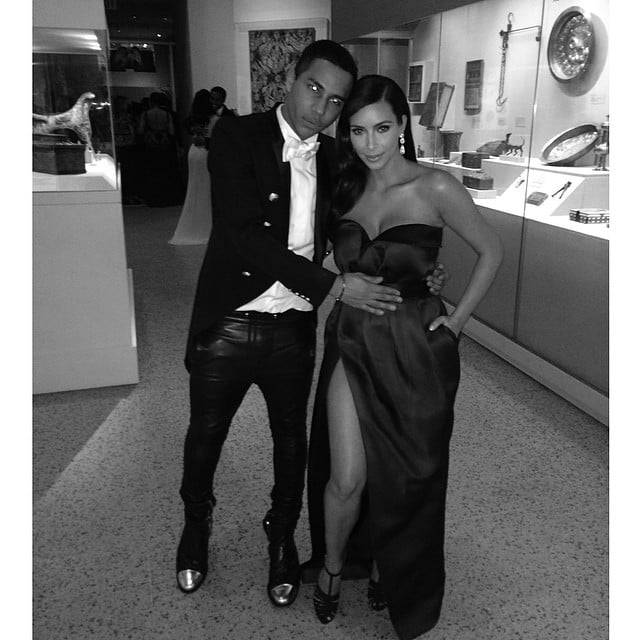 Kim and Olivier Rousteing posed for this cute snap.
Source: Instagram user kimkardashian