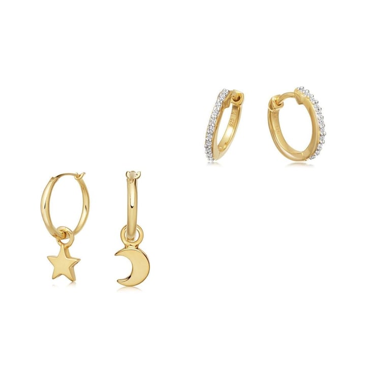 Missoma Gold Starry Night Hoops Set | Dua Lipa&#39;s Louis Vuitton Headscarf and Sweat Shorts ...