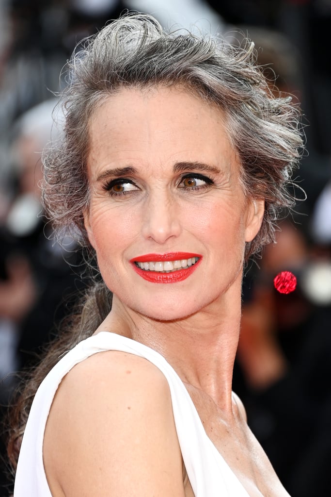 andie macdowell curly hair