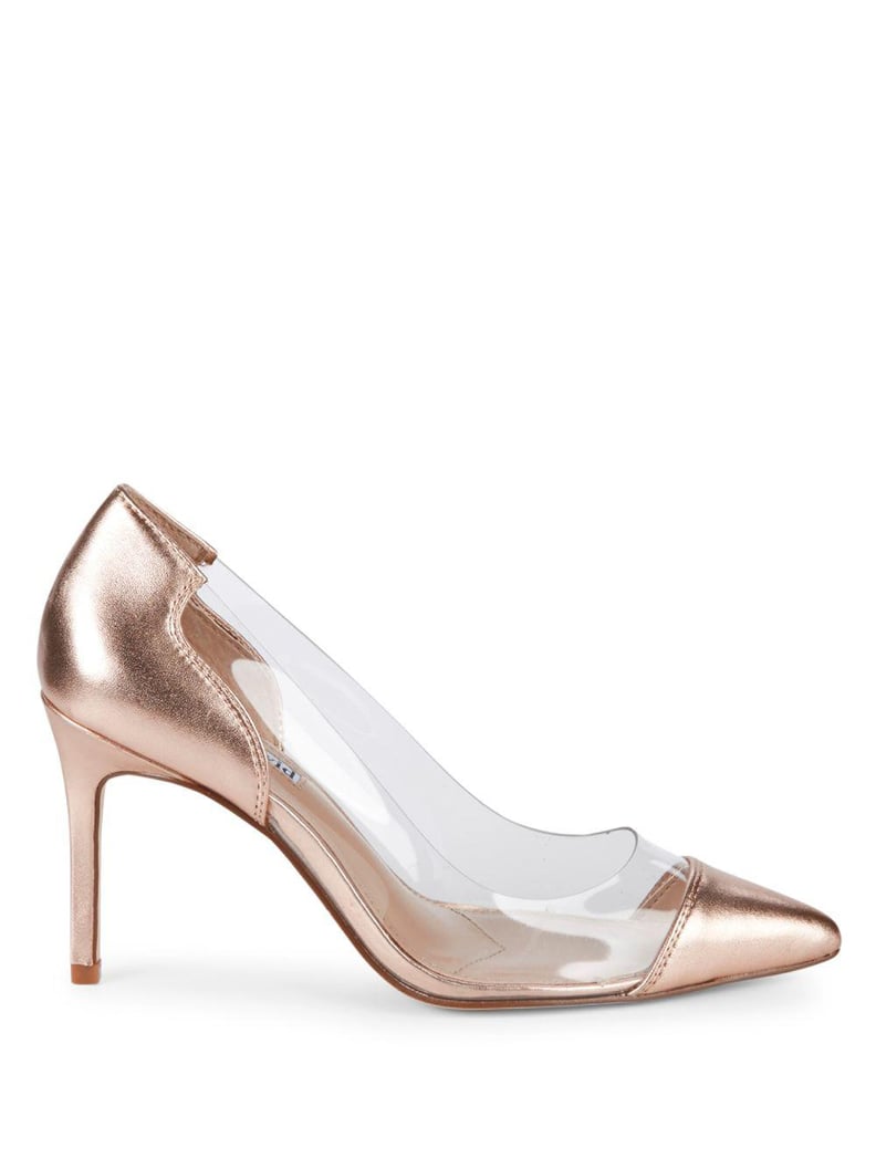 Alternative: Charles David Clear Metallic Leather Pumps